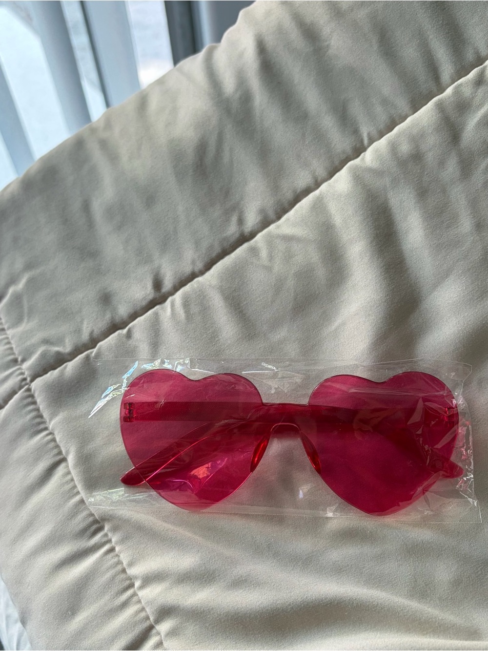 Heart-Shaped Transparent Sunglasses